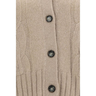 Beige Cashmere Cardigan