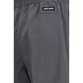 Gray Wool Oves Aries Casual Pants