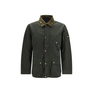 Bicolor Cotton Full-Length Jacket