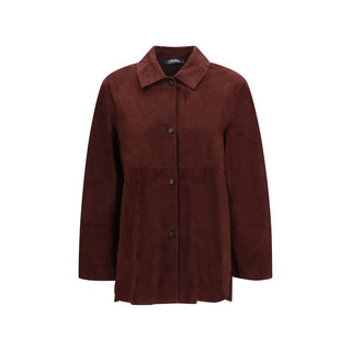 Bordeaux Lamb Ovis Aries Aries Leather Jacket