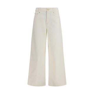 White Cotton Casual Pants
