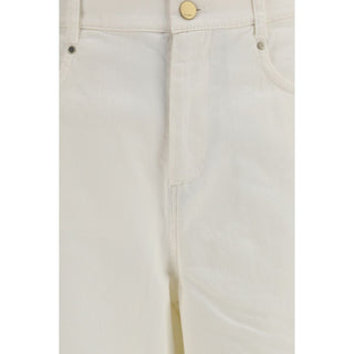 White Cotton Casual Pants