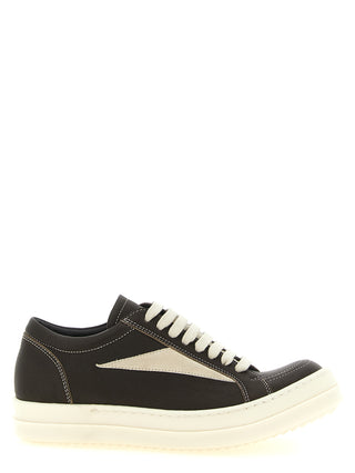 Brown Lamb Leather Low Top Sneakers
