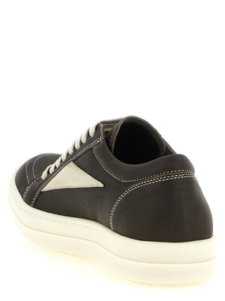 Brown Lamb Leather Low Top Sneakers