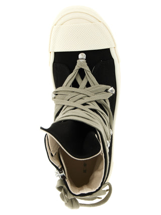 Black Cotton High Top Sneakers