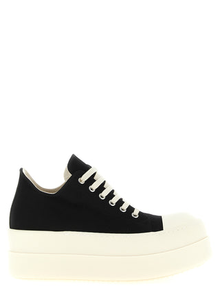 Black Cotton Chunky Sneakers