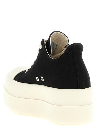 Black Cotton Chunky Sneakers