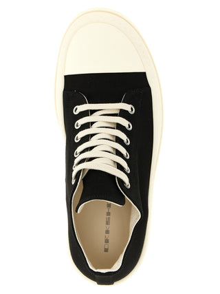 Black Cotton Chunky Sneakers