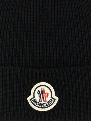 Black Virgin Wool Beanie