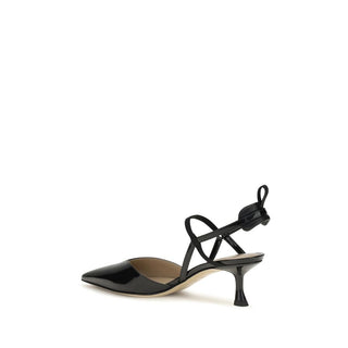 Black Calf Leather Bos Taurus High Heel Pumps