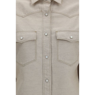 Beige Denim Shirt