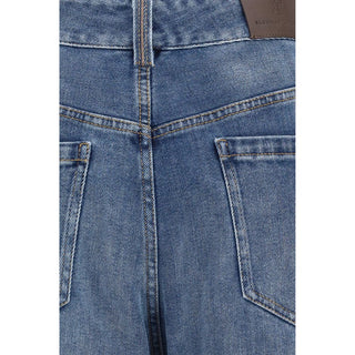 Blue Cotton Relaxed Fit Jeans