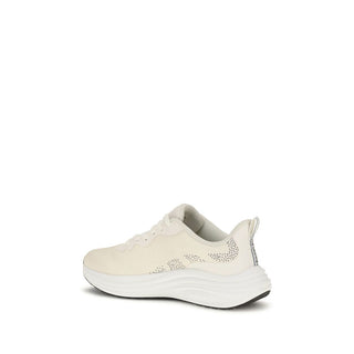 Beige Fabric Low Top Sneakers