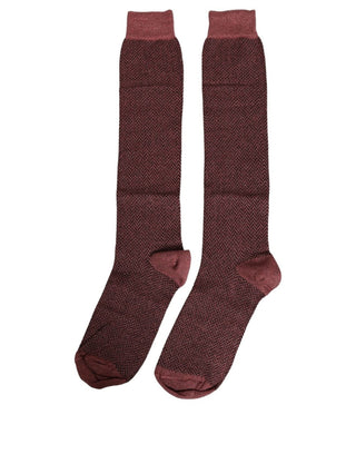 Burgundy Viscose Over The Calf Accessory Socks