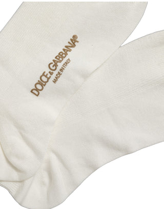 White Crown Embroidery Knee High Accessory Socks