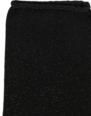 Men Black Viscose Mid Calf Accessory Socks