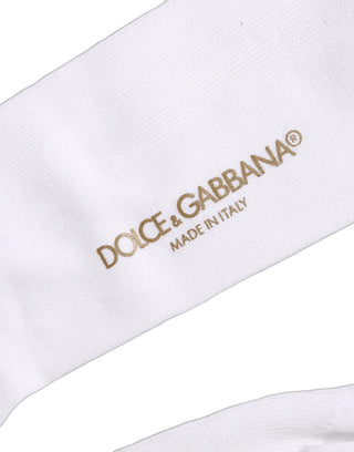 Men White Viscose Over The Calf Accessory Socks