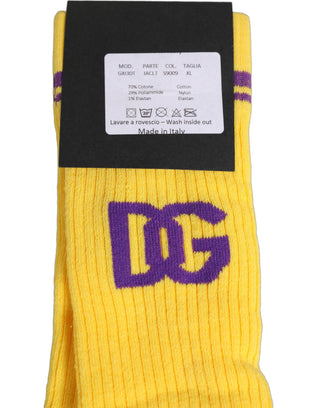 Men Yellow DG Logo Over Calf Accessory Socks
