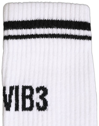 Men White DGVIB3 Cotton Mid Calf Accessory Socks