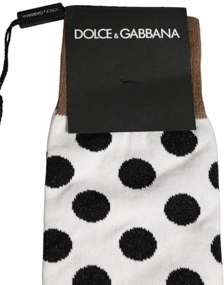 White Polka Dot Over The Calf Accessory Socks