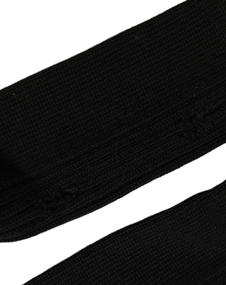 Men Black Cotton Distressed Mid Calf Accessory Socks