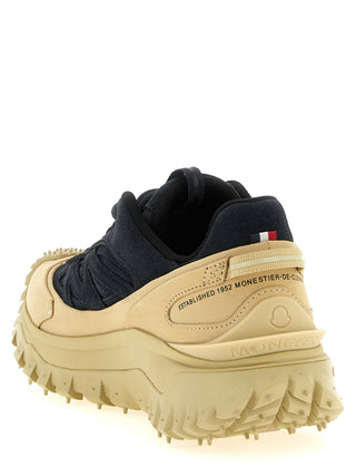 Blue Leather Athletic Sneakers