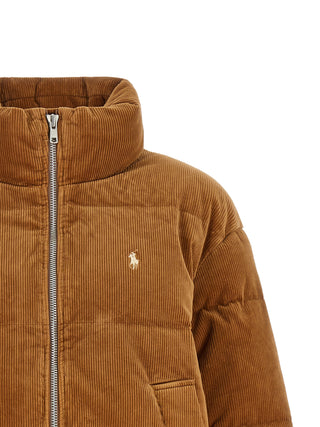 Brown Cotton Full-Length Jacket