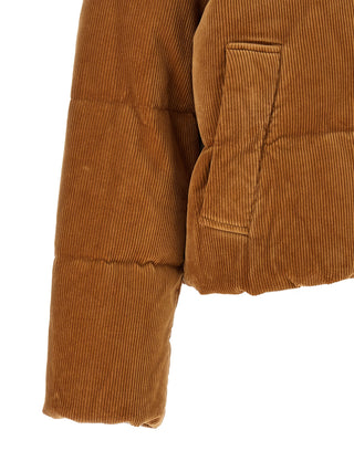 Brown Cotton Full-Length Jacket