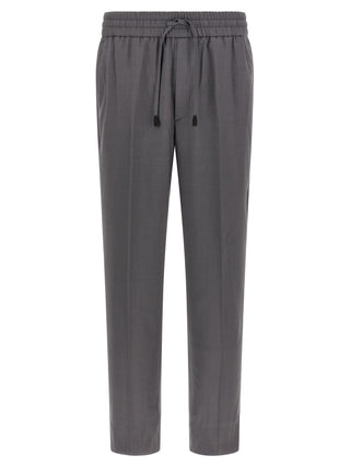 Gray Wool Casual Pants