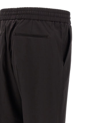Brown Wool Casual Pants