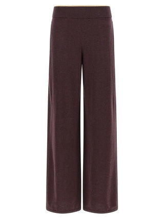Purple Wool Casual Pants