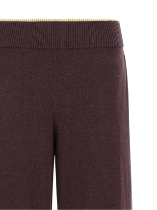 Purple Wool Casual Pants