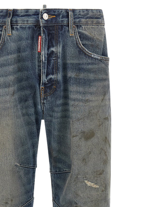 Blue Cotton Relaxed Fit Jeans