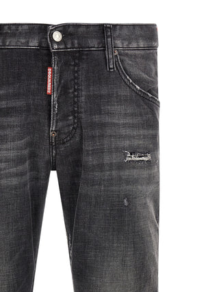 Gray Cotton Skinny Jeans