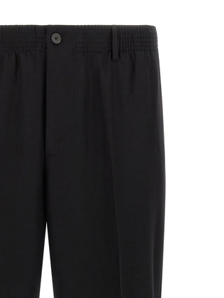 Black Virgin Wool Pants