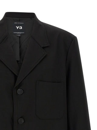 Black Wool Full-Length Jacket