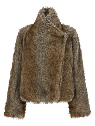 Brown Polyester Coat