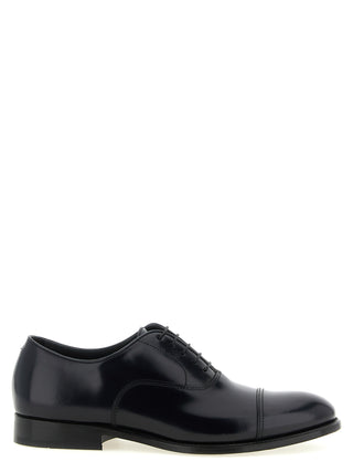 Black Lamb Leather Oxfords And Derbies