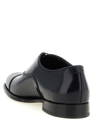 Black Lamb Leather Oxfords And Derbies