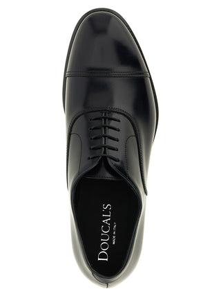 Black Lamb Leather Oxfords And Derbies