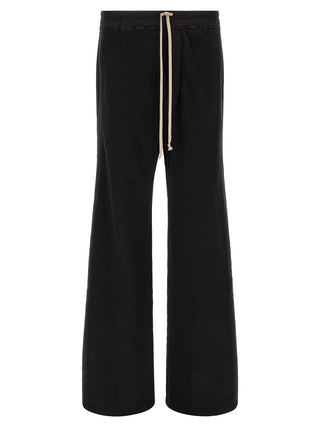 Black Cotton Flared Pants