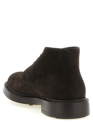Brown Lamb Leather Ankle Boots