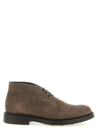 Brown Lamb Leather Ankle Boots