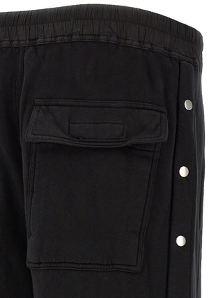 Black Cotton Flared Pants