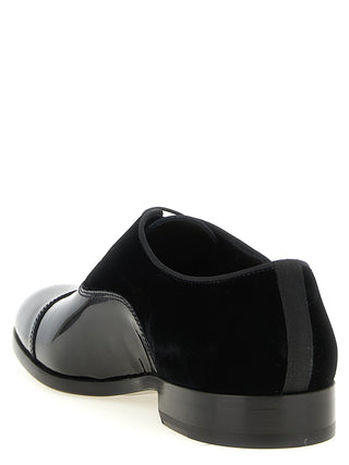 Black Lamb Leather Oxfords And Derbies