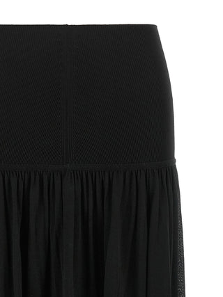 Black Lyocell Mini Skirt