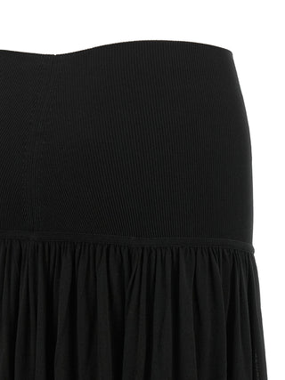 Black Lyocell Mini Skirt