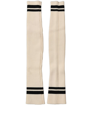 Cream Wool Thigh High Leg Warmer Accessory Socks
