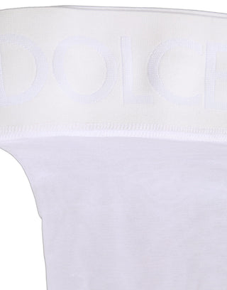 .White Nylon Logo Calf Long Women Accessory Socks