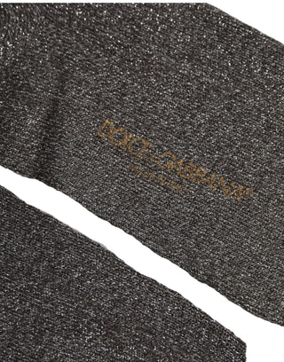 Dark Gray Viscose Logo Mid Calf Accessory Socks